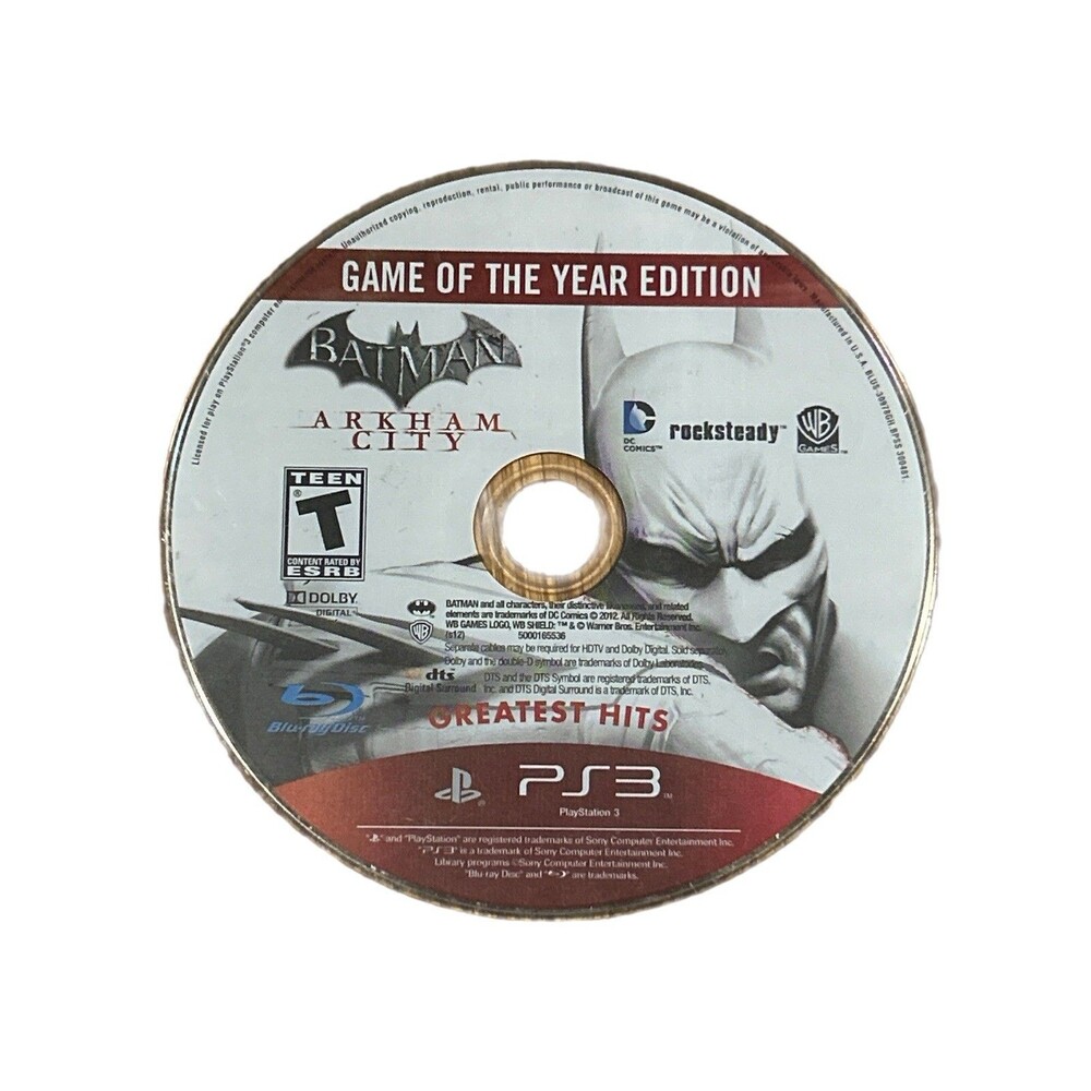 Batman Arkham City Game Of The Year Edition Playstation 3 - Disc Only Tested